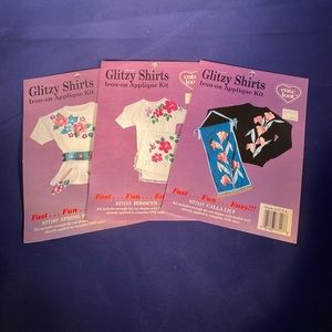 3 New Sets of Cute Loot Glitzy Shirts Appliqué Kit